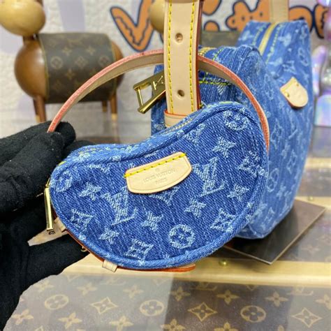 monogram denim croissant mm